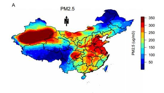 雾霾地区分布图图片